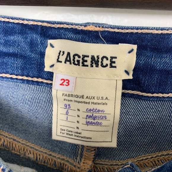 L’agence Marguerite High Rise Skinny Dark Vintage Jeans 23 - Picture 4 of 6